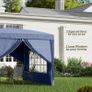 3 x 3(m) Pop Up Gazebo, Water and UV Resistant Party Tent Camping Canopy Marquee with Carry Bag, Blue Image 7