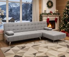 Nordic Corner Sofa Bed with Chaise, Xmas Deal