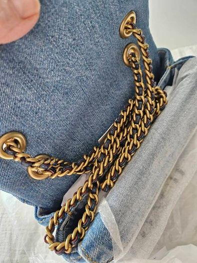 coach quilted denim tabby bag