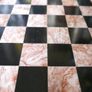 Vintage Marble Chess Board, 14 inch Marble Chess Board, 14 inch Pink and Black Checked Game board Image 4