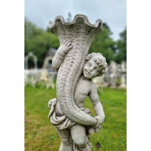 Bird Bath Large Cherub GL BB043