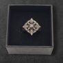 925 Vintage Sterling Silver Marcasite Flower Cluster Ring Image 2