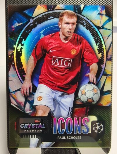2023-24 Topps Crystal UEFA UCL Icons #UI-8 Paul Scholes Manchester United