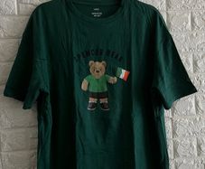 M&S Spencer Bear Green T-shirt Size 15-16 years