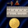 Vintage 925 Sterling Silver & Red Coral Stud Earrings Image 9