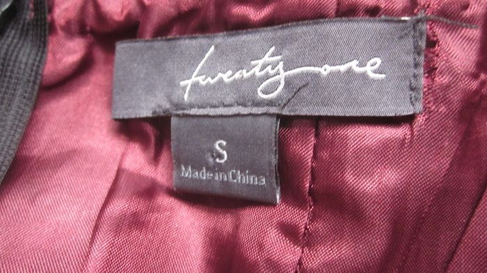 ' Twenty One ' Strapless metallic dress size small