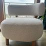 Stockholm Armchair, Modern Scandinavian Design, Oak Legs, Boucle Fabric Image 3