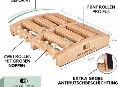 Foot Massage Roller Wooden