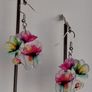 Vibrant Poppy Blossom Watercolour Earrings Image 8