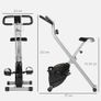 Folding and Quiet Exercise Bike with 8-Level Magnetic Resistance and Heart Rate Sensor, for Home Gym, Black and Grey Image 2