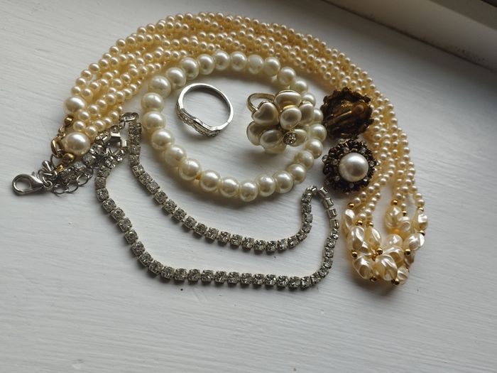 A lot of costume jewelry.