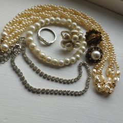 A lot of costume jewelry.