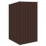 Garden Shed Brown 87x98x159 cm Galvanised Steel Image 4