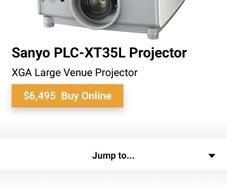 The Sanyo PLC-XT35L Projector