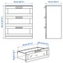 2 x Brimnes Chest of 3 Drawers Image 3
