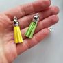 Faux leather tassel for making jewelry and other crafts 3pcs NEW Image 2