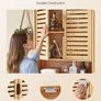Bathroom Wall Cabinet 2 Doors and Adjustable Shelf Toilet Storage Medicine Cabinet Image 3