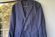 Calvin Klein Lord and Taylor Mens Blue Textured Blazer Jacket Size 44R US 54 EU