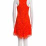 Sandro Size 2Uk 8-10 Orange Floral Lace Fit & Flare Dress Image 2