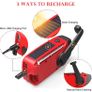 Weather Radio,Solar Radio, Emergency Hand Crank Self Powered AM/FM Solar Weather Radio with LED Flashlight, WB Radio with Battery Backup, 2000mAh Emergency Power Bank for Smart Phone (FREE POSTAGE) Image 3