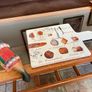 Elegant Retro Graphic French Bread and Cheese Serving Board in Glazed Ceramic Image 10