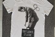 White Organic Cotton Graphic T-Shirt Dedicated (Size XS)