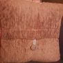 Hand Knit Aran and Fabric Cushion Cover Image 3