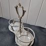 Antique 1868 Silver Plated Twin Wine Bottle Coaster Stand Holder Carrier Image 2