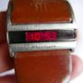 Vintage Unusual Fenchurch Digital Red LED Wristwatch, Leather Strap Image 3