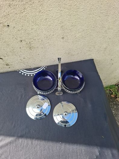 By post only blue sugar bowl