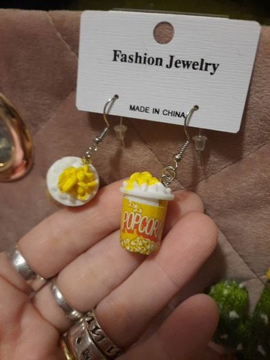 funky popcorn earrings