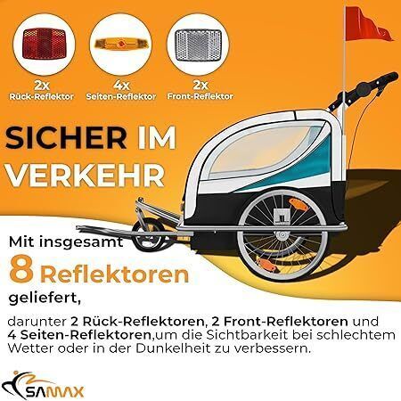2-in-1 Child Bicycle Trailer & Jogger Stroller for 1-2 Children