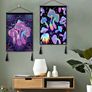 2 Pack Trippy Tapestry Wall Hanging Psychedelic Tapestries with Tassels Fantasy Wall Art Colorful Hippie Home Decor for Bedroom Aesthetic (35cmx50cm) Image 4