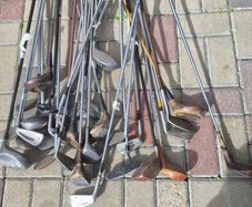 old golf clubs