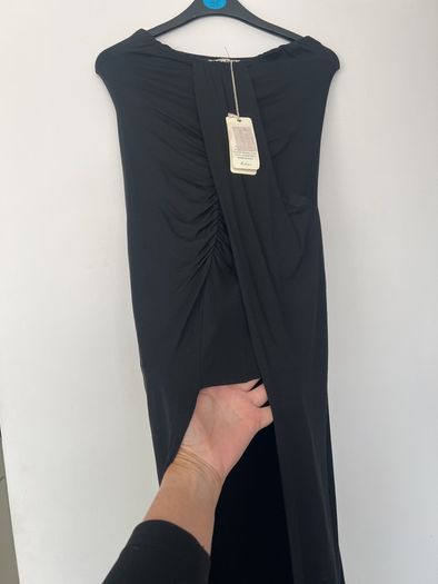 Long Strapless Black Dress