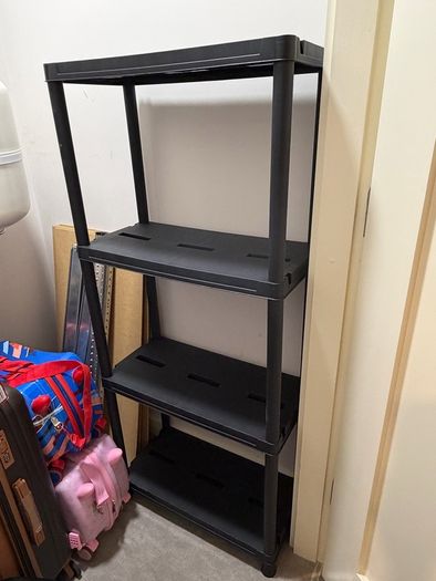 Heavy-Duty Galvanized Steel & Wooden Shelving Unit
