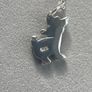 silver cow necklace Image 3