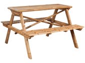 Picnic Table 120x120x78 cm Bamboo