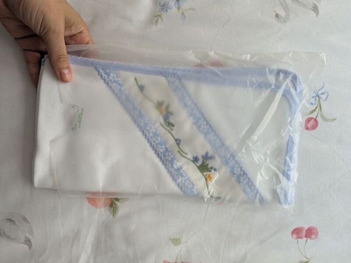Hand-Embroidered Baby Comforter  Traditional Madeira Embroidery