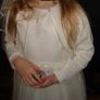 Italian design communion dress, veil, hairpiece, bag, cardigan, shoes & tights Image 10