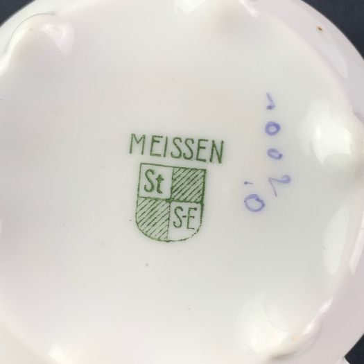 Antique Carl Teichert Meissen Demitasse Cup and Saucer