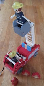 Little Town Wooden Fire Engine Set