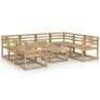 9 Piece Garden Lounge Set Green Impregnated Pinewood Image 5