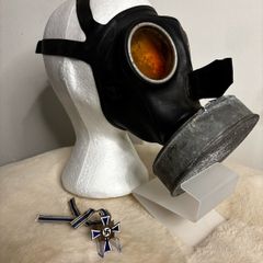 German WW2 Mothers Cross + Gas Mask