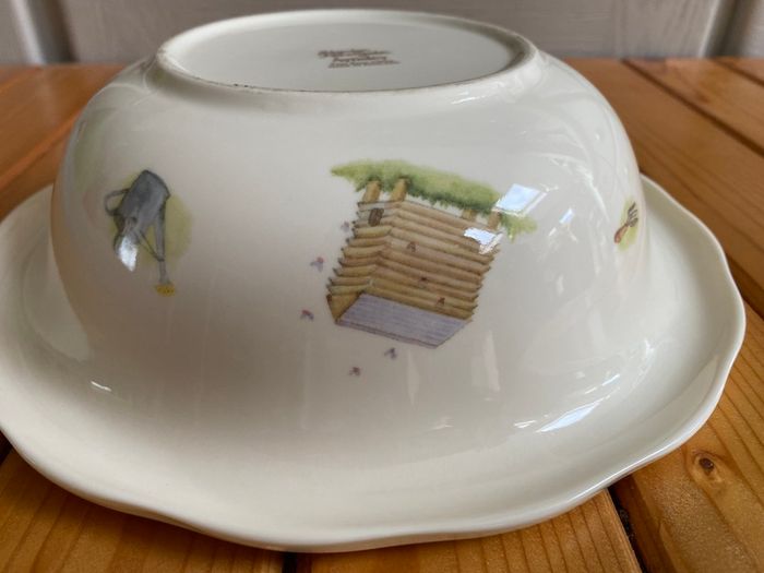 Beautiful Rare Vintage Aynsley Fine Bone China Edwardian kitchen garden - Jug and Wash Bowl