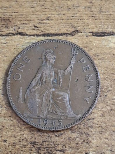 Great Britain UK 1945 One Penny George VI Coin - free standard postage