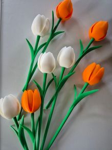 3D Printed Tulips Custom Colours