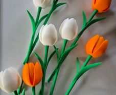 3D Printed Tulips Custom Colours