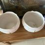 Plant Pot white & gold detail x 2 Image 6