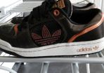 ADIDAS..Fab Girls Brown and Orange Trainers (size 4)